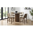 Coaster Hamlyn 5-Piece Round Wood Counter Height Dining Set in Cream/Walnut