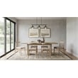 Coaster Decker 7-Piece 82-Inch Fabric and Wood Dining Set in Wheat/Natural Oak