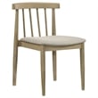 Coaster Decker 7-Piece 82-Inch Fabric and Wood Dining Set in Wheat/Natural Oak