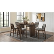 Coaster Decker 7-Piece Wood and Fabric Counter Dining Set in Walnut/Gray
