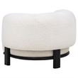 Coaster Lawler Fabric Upholstered Barrel Back Accent Chair in Ivory/Black
