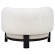 Coaster Lawler Fabric Upholstered Barrel Back Accent Chair in Ivory/Black
