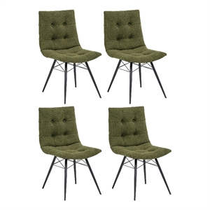 Coaster Aiken 19&quot Fabric Upholstered Dining Side Chair in Forest Green