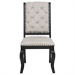 Coaster Phelps 19.5'' Fabric Dining Side Chair in Tan/Distressed Noir