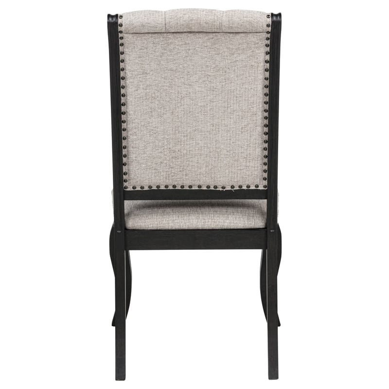 Coaster Phelps 19.5'' Fabric Dining Side Chair in Tan/Distressed Noir