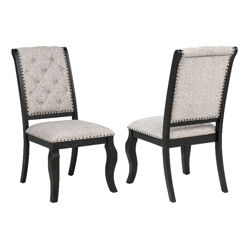Coaster Phelps 19.5'' Fabric Dining Side Chair in Tan/Distressed Noir