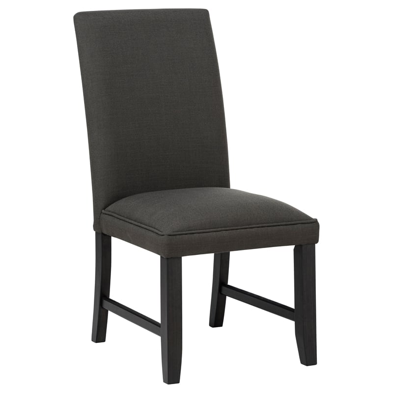 Coaster Berning 19'' Fabric Upholstered Parson Side Chair in Charcoal