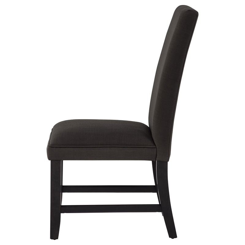 Coaster Berning 19'' Fabric Upholstered Parson Side Chair in Charcoal