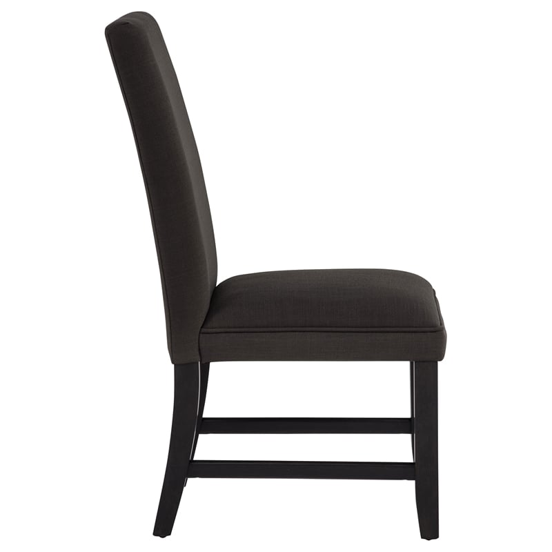 Coaster Berning 19'' Fabric Upholstered Parson Side Chair in Charcoal