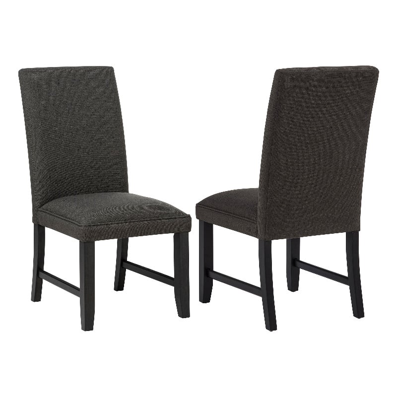 Coaster Berning 19'' Fabric Upholstered Parson Side Chair in Charcoal