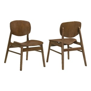 Coaster Benford 18'' Mid-Century Wood Dining Side Chair in Dark Brown