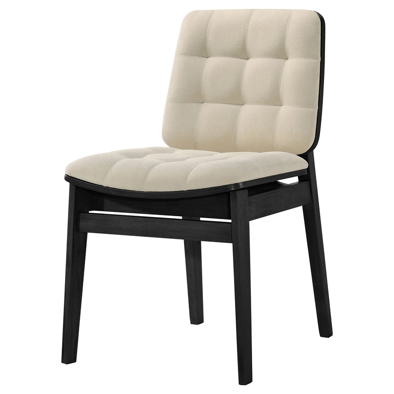 Coaster Redbridge 18.5'' Wood Dining Side Chair in Black/Cream