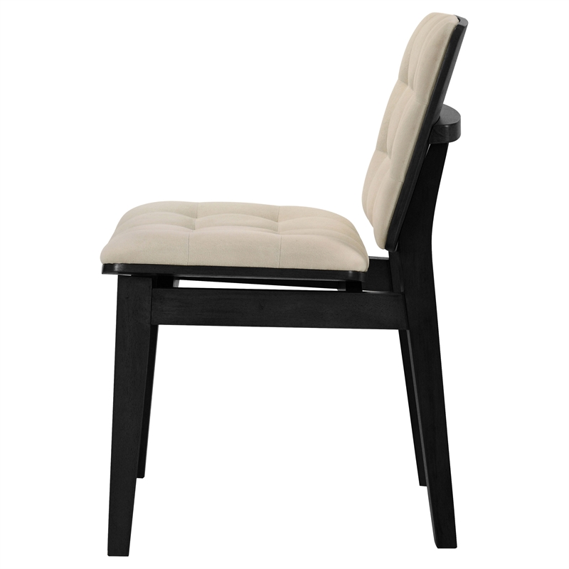 Coaster Redbridge 18.5'' Wood Dining Side Chair in Black/Cream