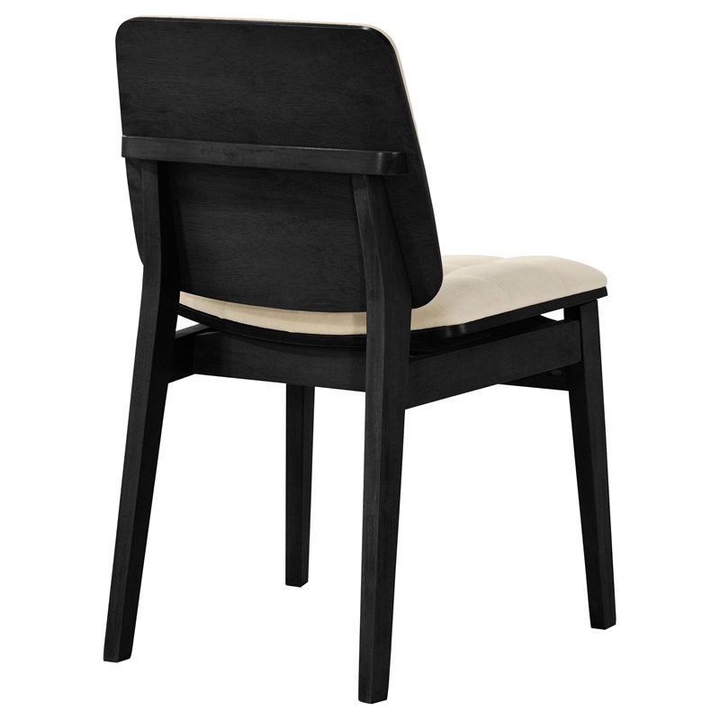 Coaster Redbridge 18.5'' Wood Dining Side Chair in Black/Cream