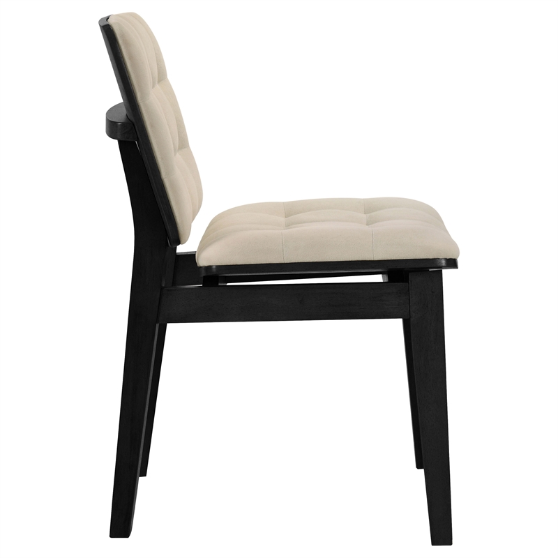 Coaster Redbridge 18.5'' Wood Dining Side Chair in Black/Cream