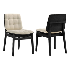 Coaster Redbridge 18.5'' Wood Dining Side Chair in Black/Cream