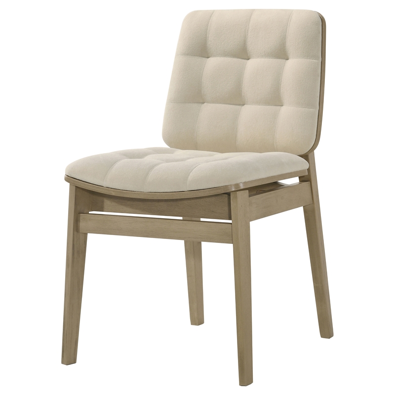 Coaster Redbridge 18.5'' Wood Dining Side Chair in Cream/Natural Oak