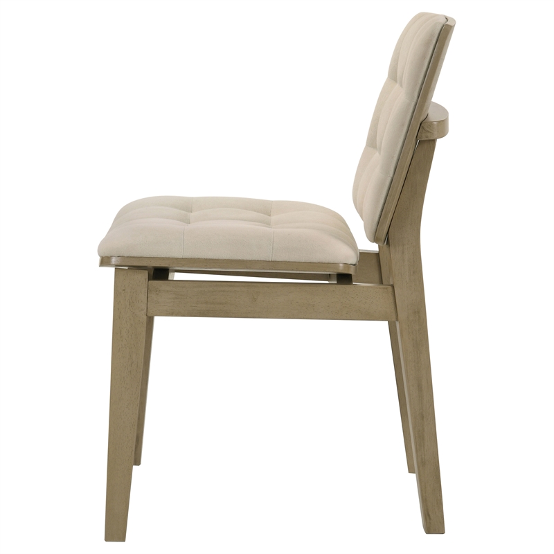 Coaster Redbridge 18.5'' Wood Dining Side Chair in Cream/Natural Oak