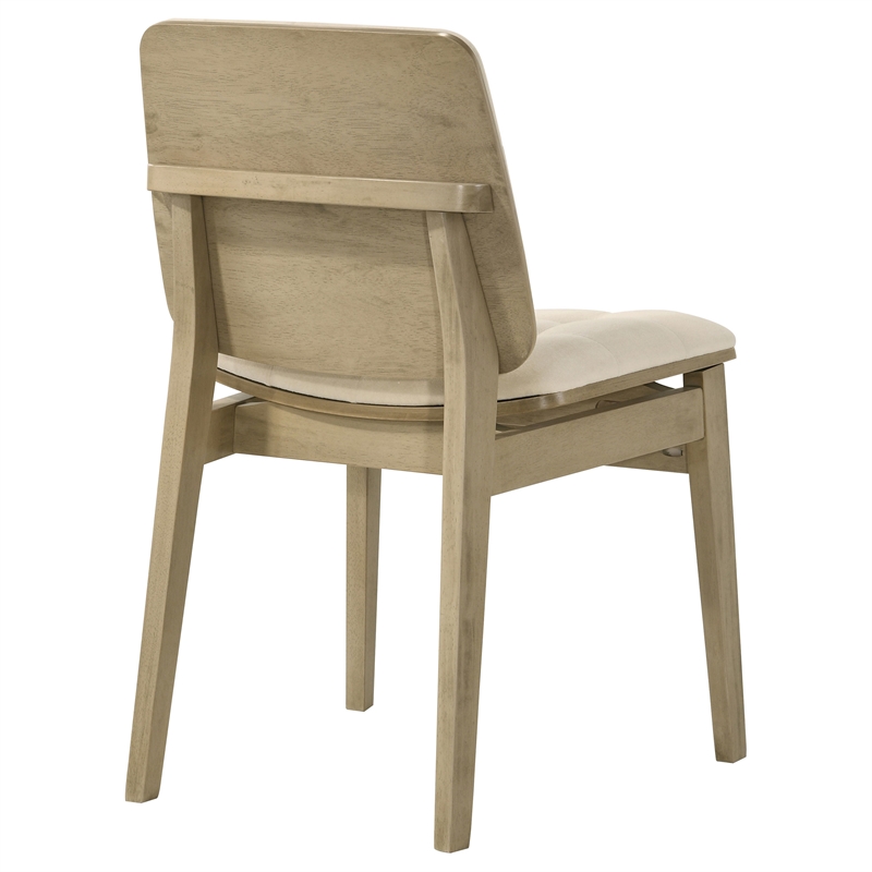 Coaster Redbridge 18.5'' Wood Dining Side Chair in Cream/Natural Oak