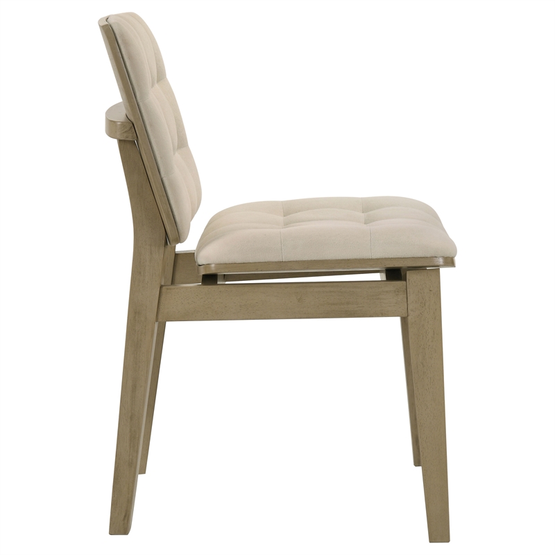 Coaster Redbridge 18.5'' Wood Dining Side Chair in Cream/Natural Oak