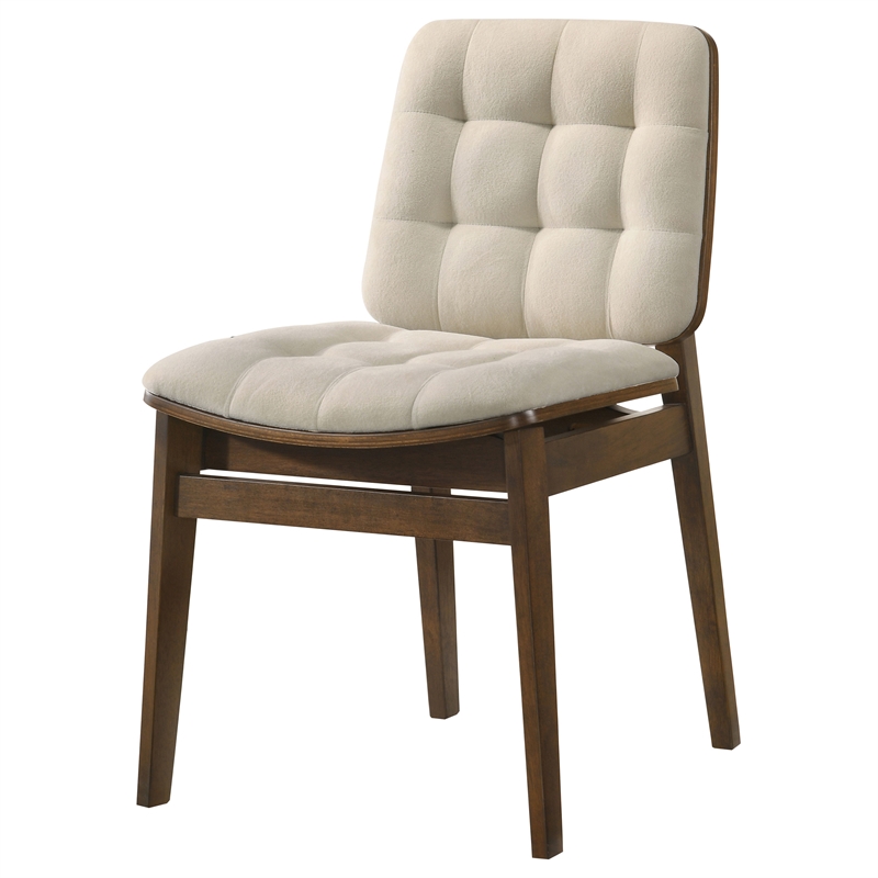Coaster Redbridge 18.5'' Wood Dining Side Chair in Walnut/Cream