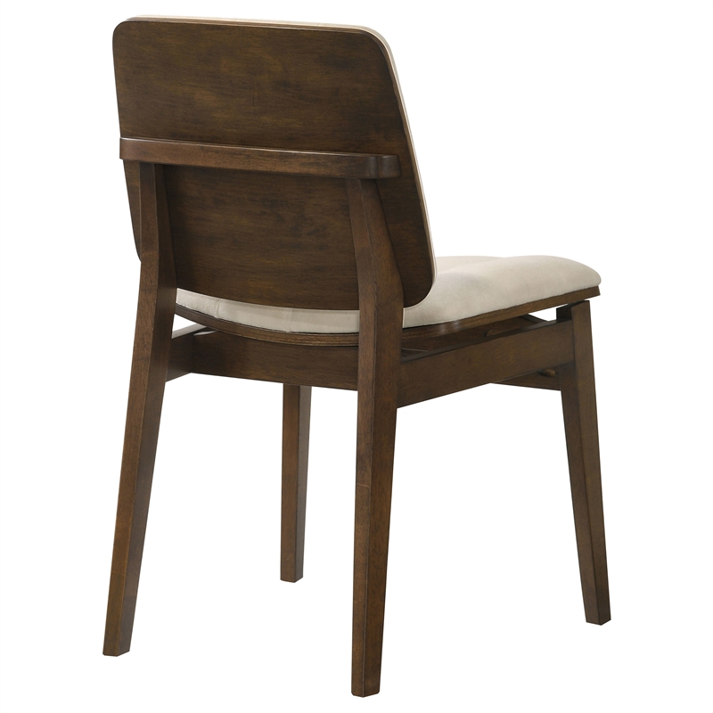 Coaster Redbridge 18.5'' Wood Dining Side Chair in Walnut/Cream