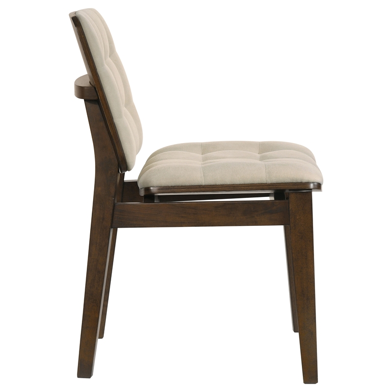 Coaster Redbridge 18.5'' Wood Dining Side Chair in Walnut/Cream