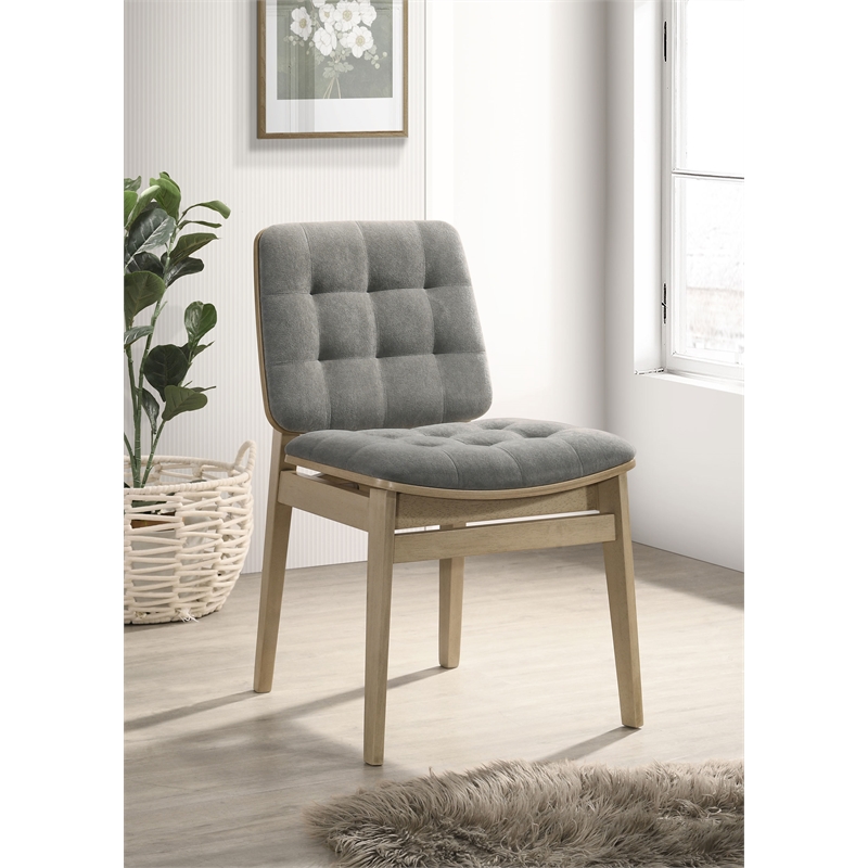 Coaster Redbridge 18.5'' Wood Dining Side Chair in Natural Oak/Gray