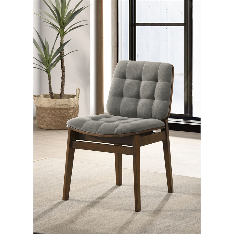 Coaster Redbridge 18.5'' Wood Dining Side Chair in Gray/Walnut