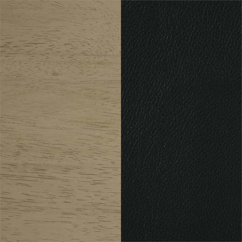 Coaster Kehoe 19'' Wood and Faux Leather Dining Side Chair in Natural Oak/Black