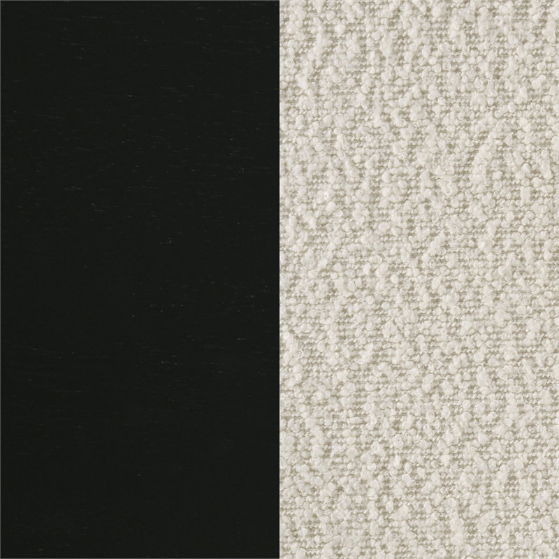 Coaster Kehoe 19'' Wood and Fabric Dining Side Chair in Black/Cream