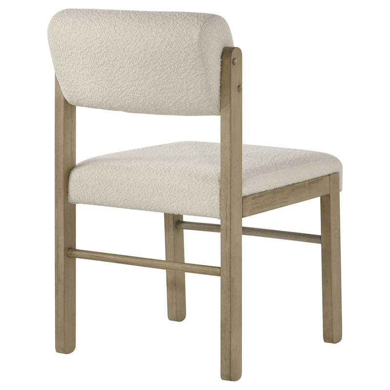 Coaster Kehoe 19'' Wood and Fabric Dining Side Chair in Natural Oak/Cream