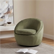 Coaster Myernick Contemporary Velvet Upholstered Swivel Accent Chair in Olive