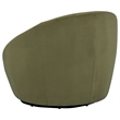 Coaster Myernick Contemporary Velvet Upholstered Swivel Accent Chair in Olive