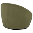 Coaster Myernick Contemporary Velvet Upholstered Swivel Accent Chair in Olive
