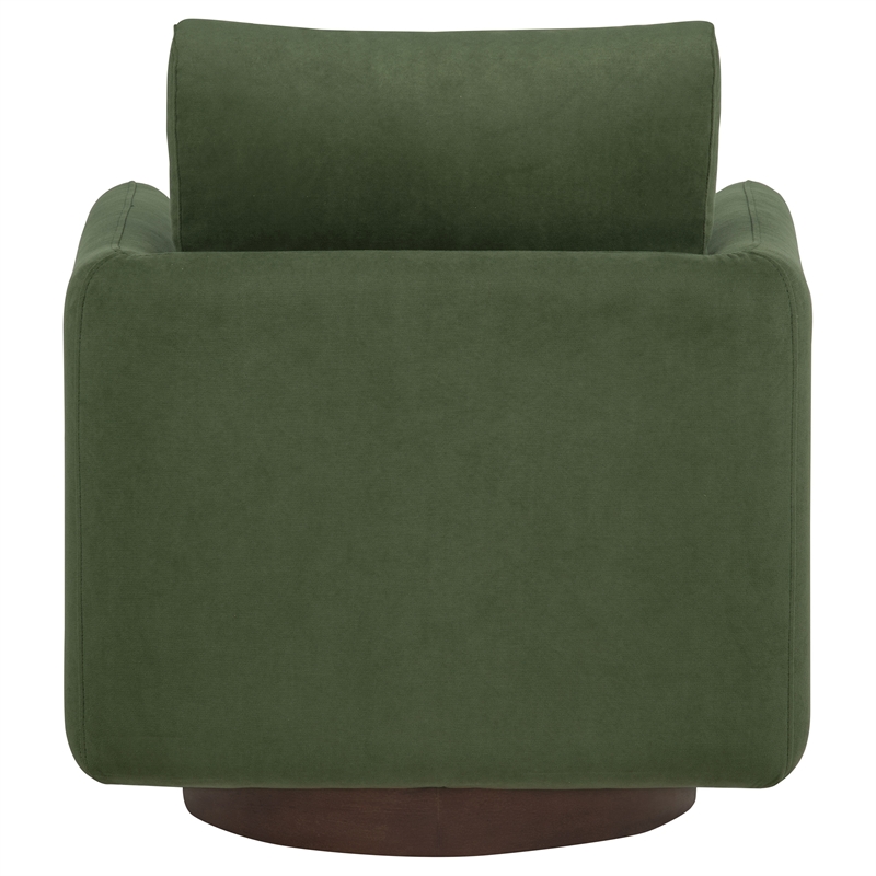 Coaster Iris Contemporary Fabric Upholstered Swivel Accent Chair in Matcha Green
