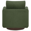 Coaster Iris Contemporary Fabric Upholstered Swivel Accent Chair in Matcha Green