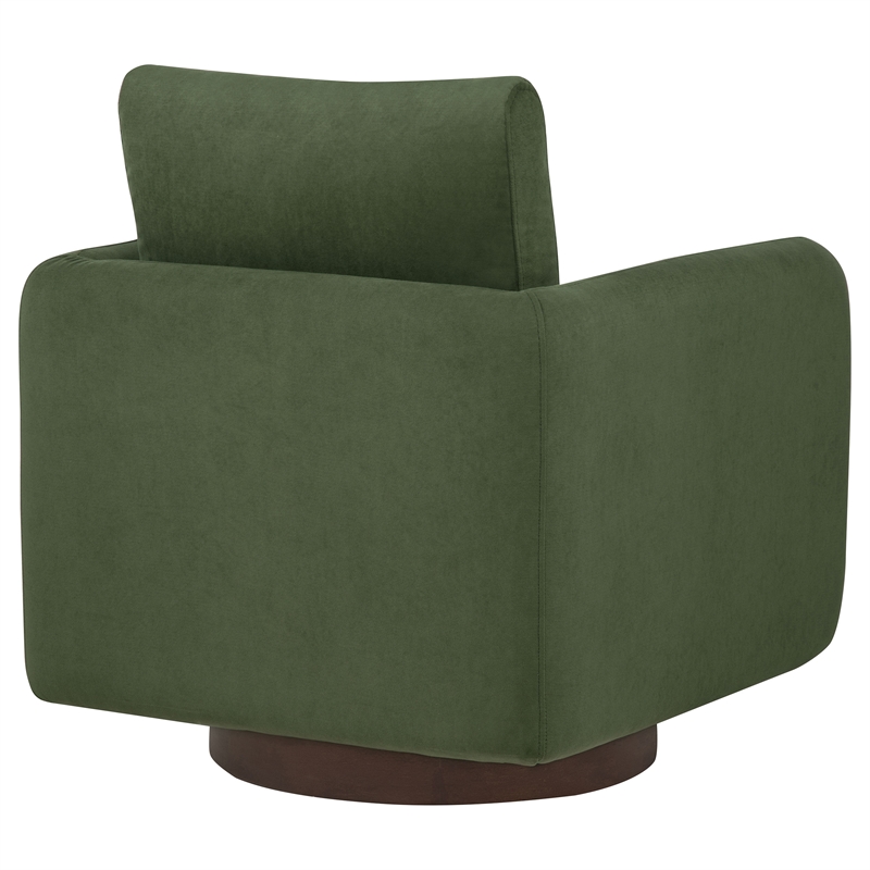 Coaster Iris Contemporary Fabric Upholstered Swivel Accent Chair in Matcha Green