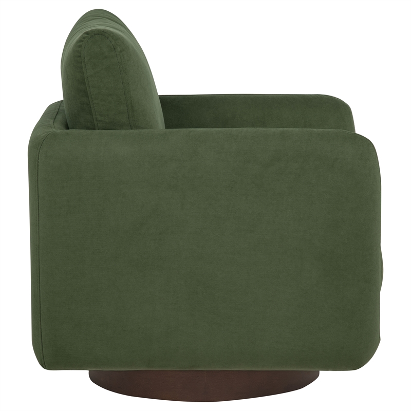 Coaster Iris Contemporary Fabric Upholstered Swivel Accent Chair in Matcha Green