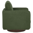 Coaster Iris Contemporary Fabric Upholstered Swivel Accent Chair in Matcha Green