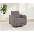 Coaster Iris Contemporary Fabric Upholstered Swivel Accent Chair in Stone