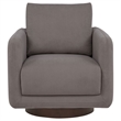 Coaster Iris Contemporary Fabric Upholstered Swivel Accent Chair in Stone