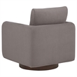 Coaster Iris Contemporary Fabric Upholstered Swivel Accent Chair in Stone