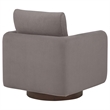 Coaster Iris Contemporary Fabric Upholstered Swivel Accent Chair in Stone