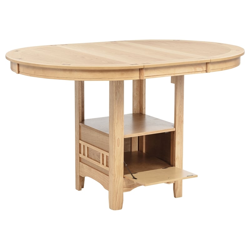 Coaster Lavon 5-Piece Oval Wood Counter Height Dining Set in Light Oak