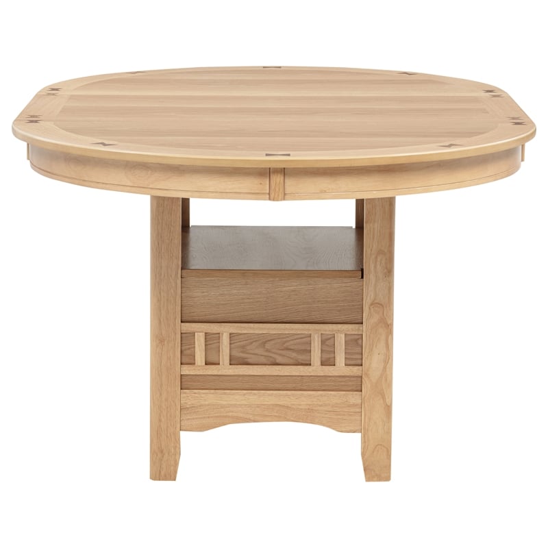 Coaster Lavon 5-Piece Oval Wood Extension Leaf Table Dining Set in Light Oak