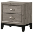 Coaster Watson 2-Drawer Wood Nightstand Bedside Table in Light Taupe