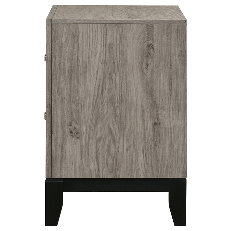 Coaster Watson 2-Drawer Wood Nightstand Bedside Table in Light Taupe