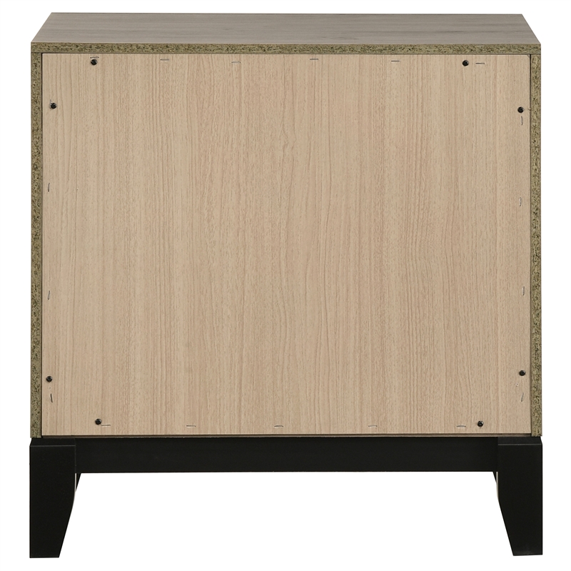 Coaster Watson 2-Drawer Wood Nightstand Bedside Table in Light Taupe