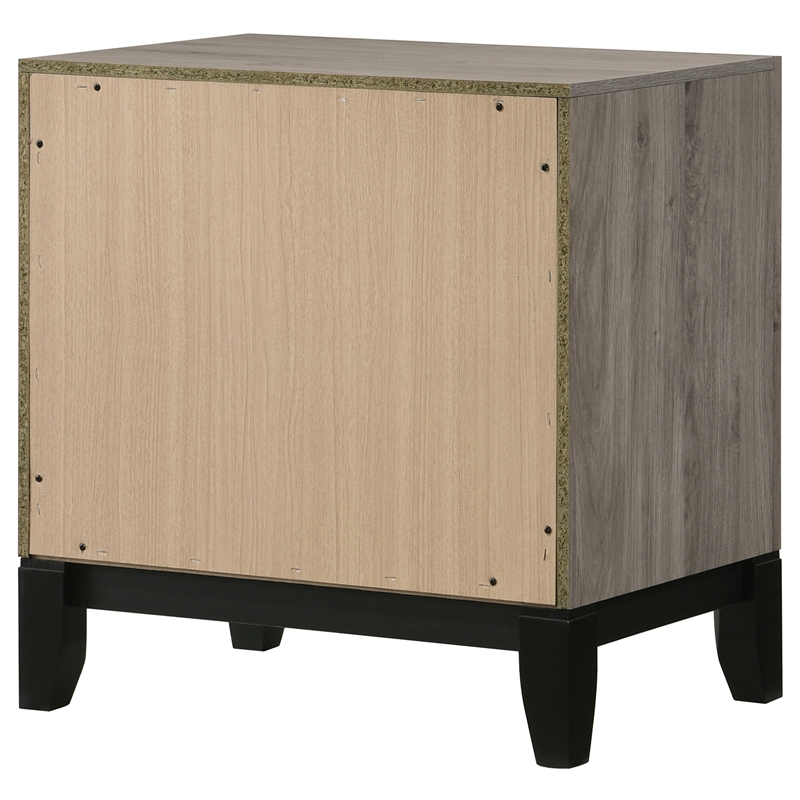 Coaster Watson 2-Drawer Wood Nightstand Bedside Table in Light Taupe